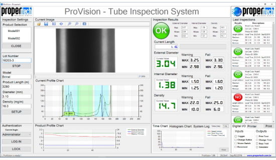 Sistema de Visão Inspeção Tubos 1